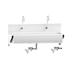 Blickman Knee Action Windsor Scrub Sink - Double Station