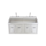 Blickman Wall Mounted (9882SSW) Lodi Scrub Sink - Double Station