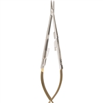 Miltex 5.5" Castroviejo Needle Holder - Straight - Smooth Jaws with Lock, Tungsten Carbide