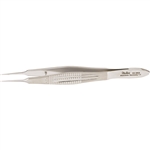 Miltex 4" Castroviejo Suture Forceps - 1 x 2 Teeth - 0.12mm Wide at Tip with Tying Platform