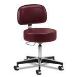 Clinton 5-Leg Pneumatic Stool with Backrest