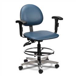 Clinton Lab Stool with Contour Seat and Backrest