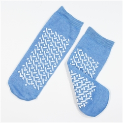 Double Sided Slipper Socks, Large - Sky Blue (48/CS)