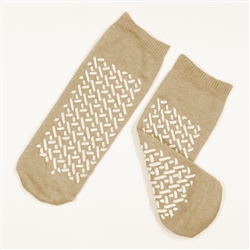 Double Sided Slipper Socks, XLarge - Beige (48/Cs)