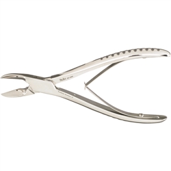 Miltex Oral Surgery Rongeur, No. 5 Pattern, Side Cutting, Slightly Curved - 6-3/4"