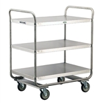 Lakeside 500 Lb Capacity, Tubular Frame cart, (3) 21 x 33 Inch Shelves