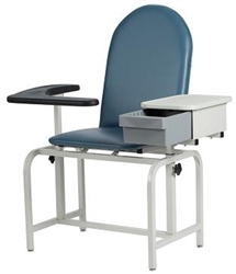Winco Blood Drawing Chair with Drawer - Padded Vinyl