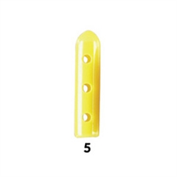 Miltex Solid Vented Instrument Guard, Size 5, 3/16" x 1", Yellow, Non-Sterile, 50/pkg