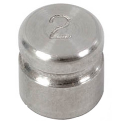 Ohaus 2g Class F Test Weight with Traceable Certificate, Cylindrical with Groove