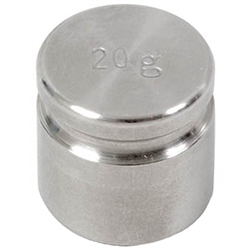 Ohaus 20g Class F Test Weight with Traceable Certificate, Cylindrical with Groove