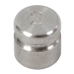 Ohaus 2g Class F Test Weight with NVLAP Accredited Certificate, Cylindrical with Groove