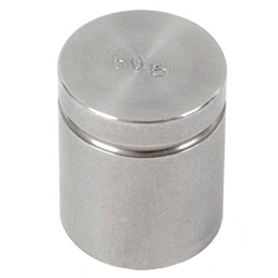 Ohaus 50g Class F Test Weight with NVLAP Accredited Certificate, Cylindrical with Groove