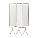 Winco Privess Modular 3 Panel Aluminum Folding Screen with SureChek