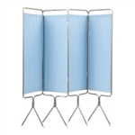 Winco Privess Modular 4 Panel Aluminum Folding Screen with SureChek