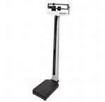 Health O Meter Mechanical Beam Scale with Height Rod, Counterweights and Wheels
