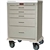 Harloff Mini24 Anesthesia Cart, Five Drawers with Basic Electronic Pushbutton Lock and ANS Accessories