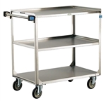 Lakeside 444 Utility Cart, 500 Lb Capacity, (3) 21 x 35 Inch Shelves