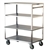 Lakeside Medium Duty, 4 Shelf, All Edges Turned Down, Large Utility Cart