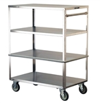 Lakeside Medium Duty, 4 Shelf, All Edges Turned Down, Large Utility Cart