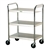 Lakeside 500 Lb Capacity, Tubular Chrome Plated Frame cart, (3) 15.5 x 24 Inch Shelves, Ships Knocked Down