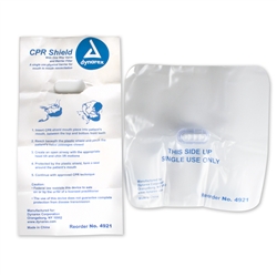 CPR Face Shield with One Way Valve - 100/Cs