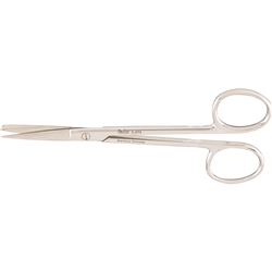 Miltex Surgery Scissors, Straight, Sharp-Blunt Points, Serrated Blade - 4-3/4"