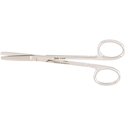 Miltex Surgery Scissors, Straight, Blunt-Blunt Points, Serrated Blade - 4-3/4"