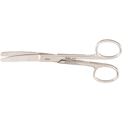 Miltex 5-1/8" Operating Scissors - Standard Pattern - Curved - Blunt-Blunt Points