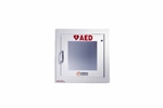 AED Wall Cabinet: Semi-Recessed with Alarm, Security Enabled