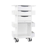 Deluxe White Polyethylene Medical Cart