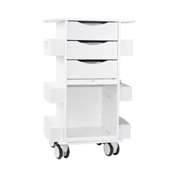 Deluxe White Polyethylene Medical Cart