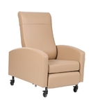 Winco Vero Care Cliner w/ Push Back, Fixed Arms & 5" Casters