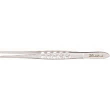 Miltex Tissue Forceps, 5-1/2", 1x2 Teeth, Standard Lightweight, Fenestrated Handles