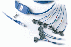 Burdick Patient Cable for Q-Stress and Heartstride, 25" Leads, Pinch