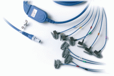 Burdick Patient Cable for Q-Stress and Heartstride, 43" Leads, Pinch