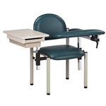 Clinton SC Series, Padded, Blood Drawing Chair with Padded Flip Arm and Drawer