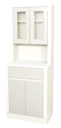 UMF Treatment Cabinet w/upper cabinet section, 2 doors, 1 drawer, 1 shelf, 25.25"W x 65"H x 16.25"D