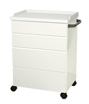 UMF Modular Treatment Cabinet (Mobile), 4 Drawers, 25"W x 34.25"H x 18"D