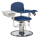Clinton H Series, Padded, Blood Drawing Chair with Padded Flip Arm and Drawer