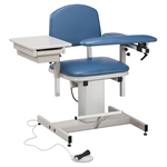 Clinton Power Series, Blood Drawing Chair with Padded Flip Arm and Drawer