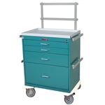 Harloff Anesthesia Cart, Short Cabinet, Four Drawers with Key Lock