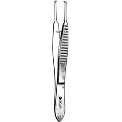 Sklar Graefe Iris Forceps, 1x2 Teeth Straight - 2-3/4"