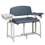 Clinton Lab X Series, Bariatric, Extra-Tall, Blood Drawing Chair with Padded Flip Arm and Drawer