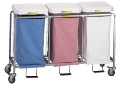 R&B Triple Easy Access Laundry Hamper