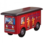 Clinton Fun Series Pediatric Exam Table: Engine K-9 with Dalmatian Firefighters