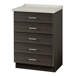 Clinton 8805-AF Fashion Finish, Molded Top Treatment Cabinet w/ 5 Drawers