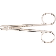 Miltex Wire Cutting Scissors, 4-3/4", One Serrated Blade, Straight