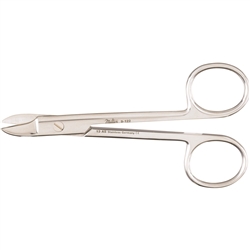 Miltex Wire Cutting Scissors, 4-3/4", One Serrated Blade, Curved