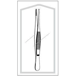 Sklar Econo Sterile, Thumb Dressing Forceps, Serrated, Case of 25 - 5"