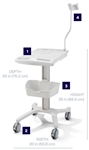 ELI 250/250C/280 Cart with Basket and Cable Management